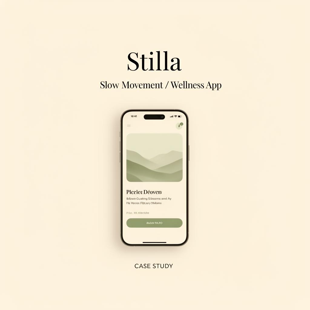 Stilla — Move slowly. Stay strong. — Wellness · Product Design